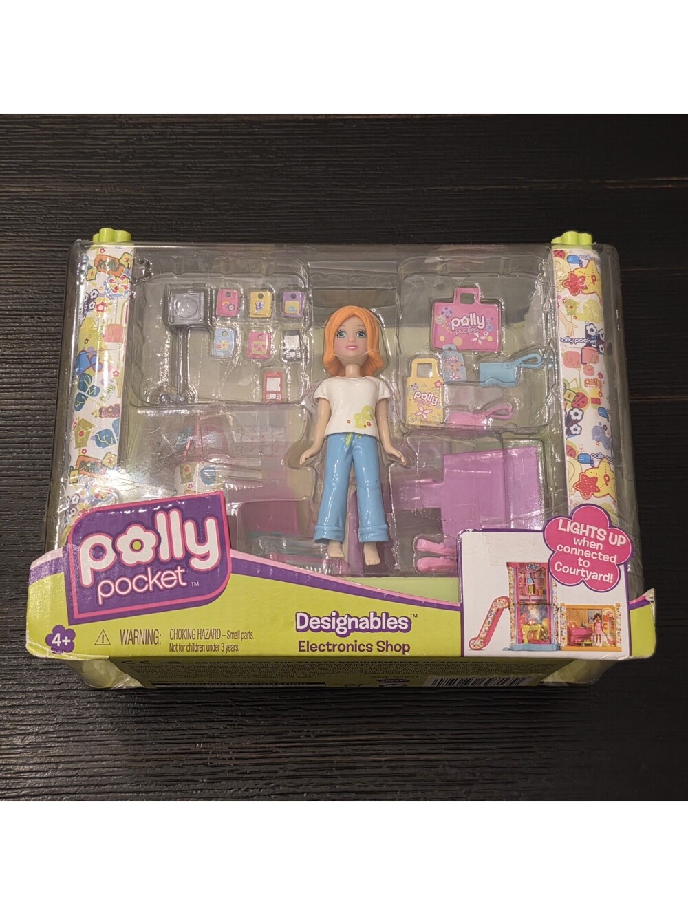 2008 Polly Pocket Designables Electronics Shop Playset Doll Mattel New Sealed